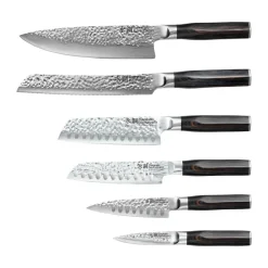 Outlet THE CUSTOM CHEF™ Damashiro® EMPEROR Mokuzai Knivblok - 7 dele