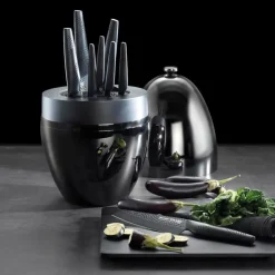 Clearance THE CUSTOM CHEF™ iD3® BLACK SAMURAI™ THE EGG Knivblok - 9 dele