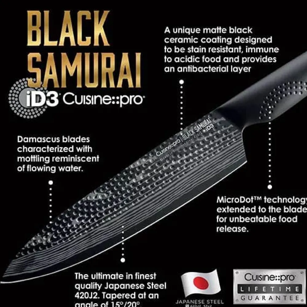 Best THE CUSTOM CHEF™ iD3® BLACK SAMURAI™ Utilitykniv