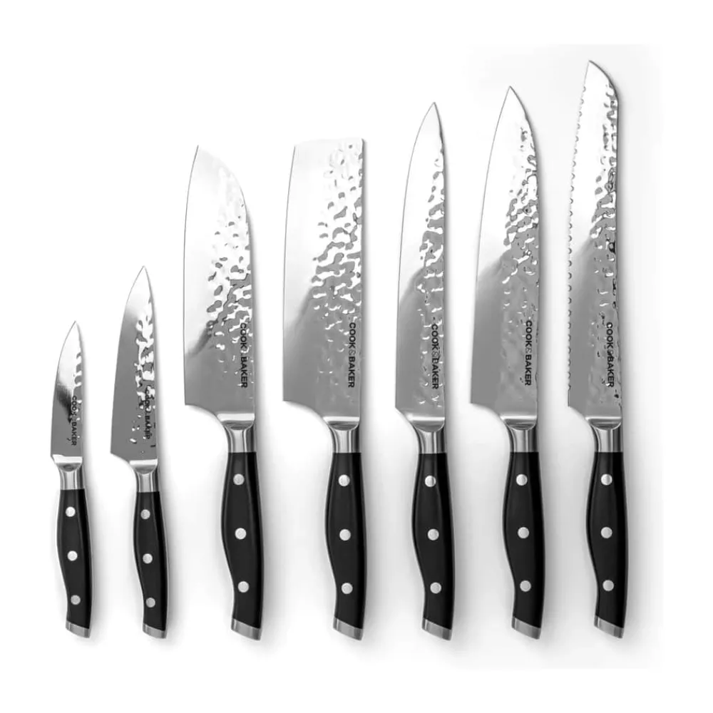 Online Cook & Baker Knivblok med 7 knive