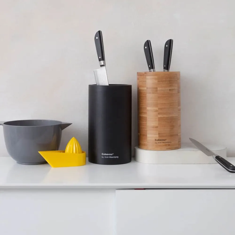 New Endeavour Knivblok Sort