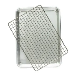 Best Nordic Ware Naturals Quarter Sheet med grillgitter